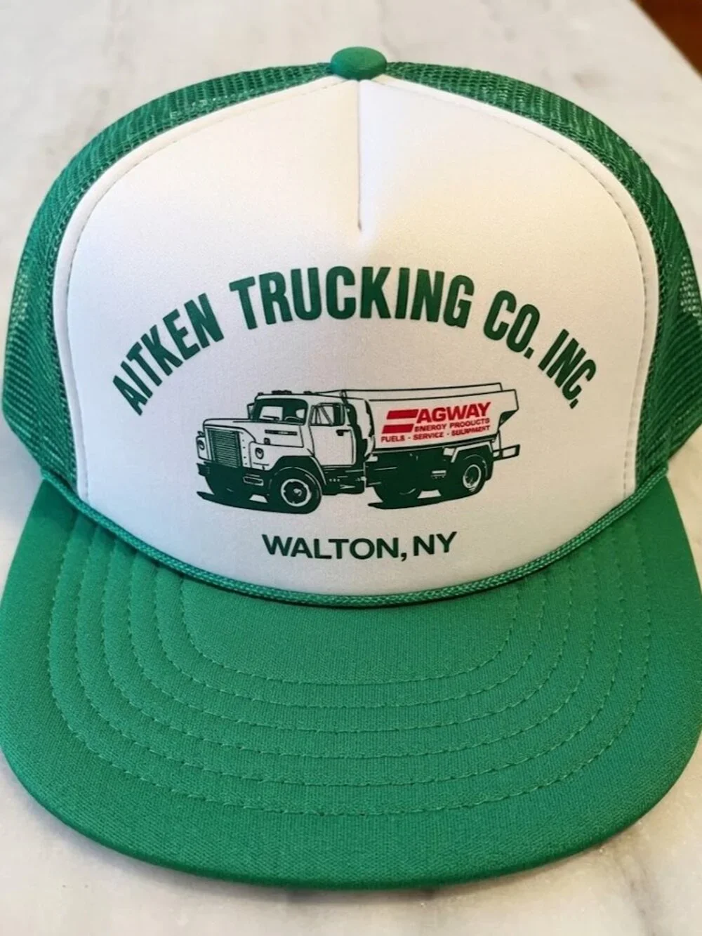 Retro Aitken Trucker Hat Vintage Agway Energy Foam Snapback Trucker Cap US Print